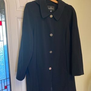 London Fog womens car coat size 1X black waterproof